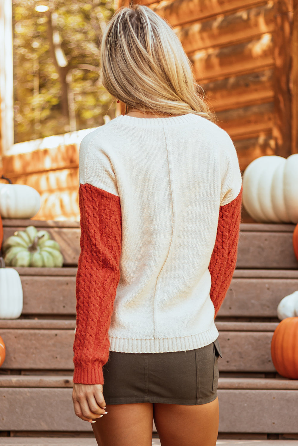 Autumn Glow Color Block Sweater