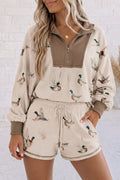 Mallard Quarter-Zip Pullover & Shorts Set
