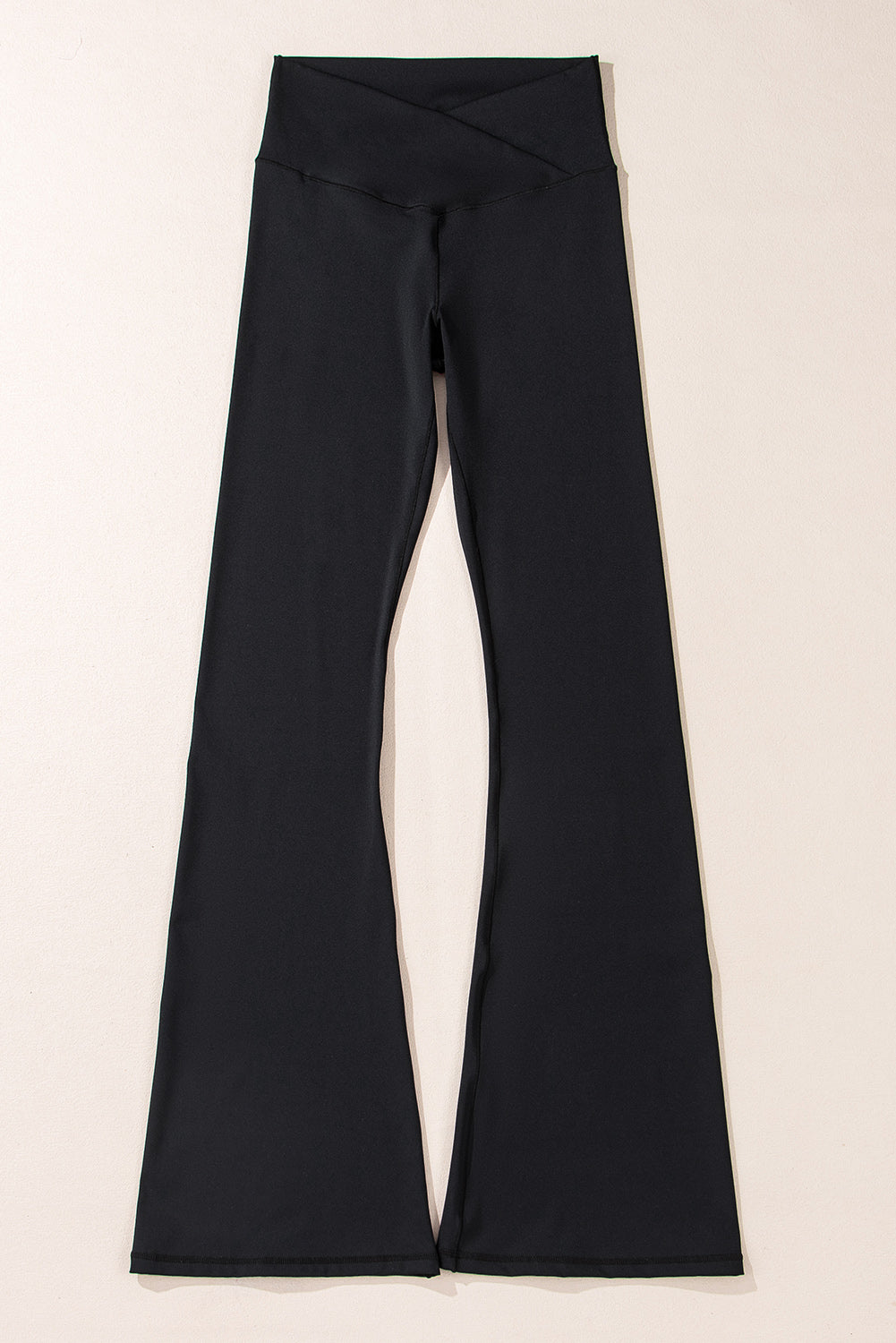 Black Crossover Flare Leggings