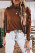 Women’s Relaxed High Neck Long Sleeve Top