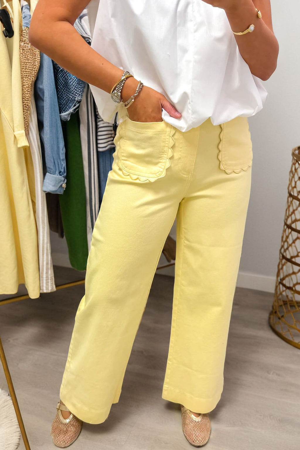 Scalloped Pocket Jeans