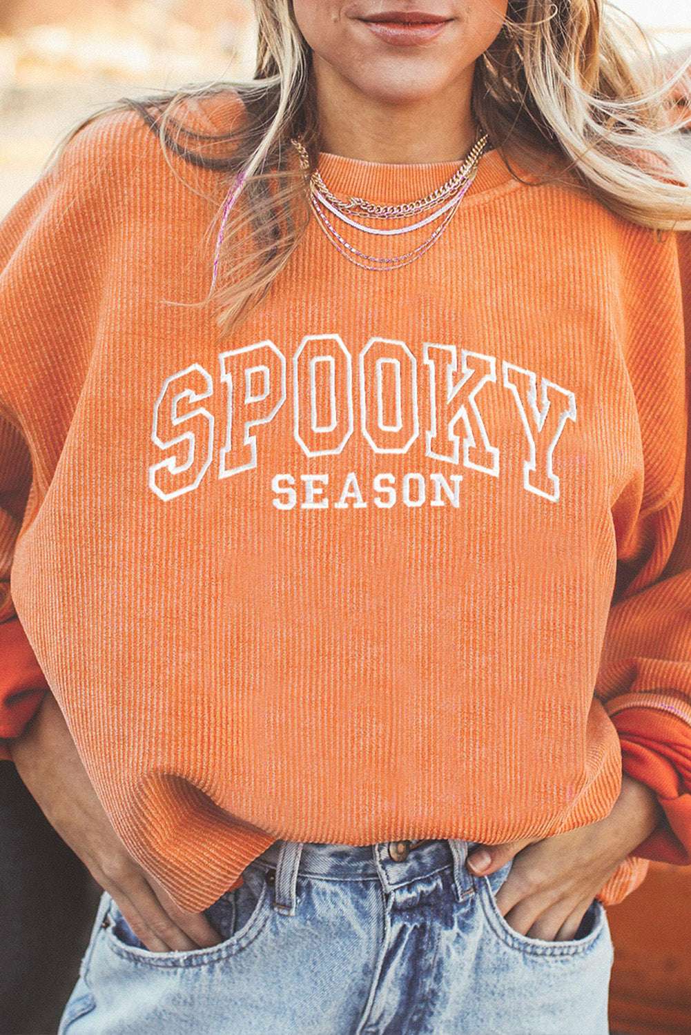 Spooky Season Embroidered Sweatshirt