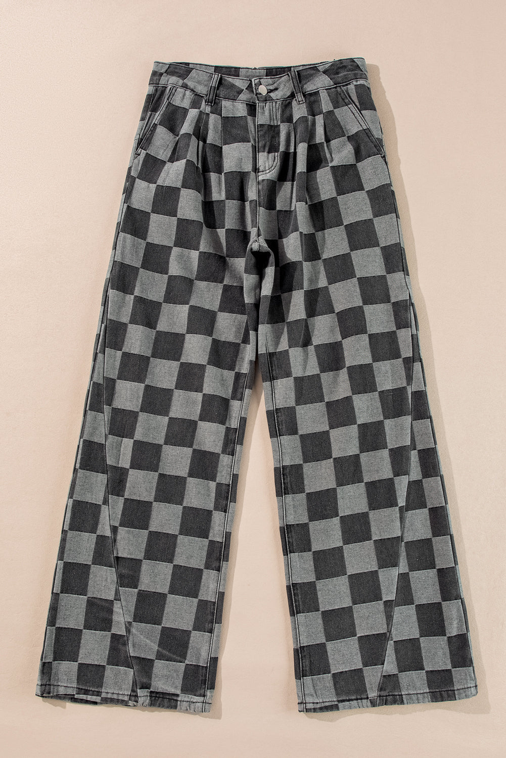 Women’s Heritage Checkered Wide-Leg Jeans