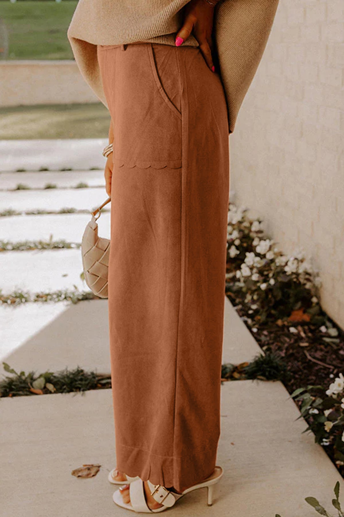 Thai Curry Scalloped Edge Pants