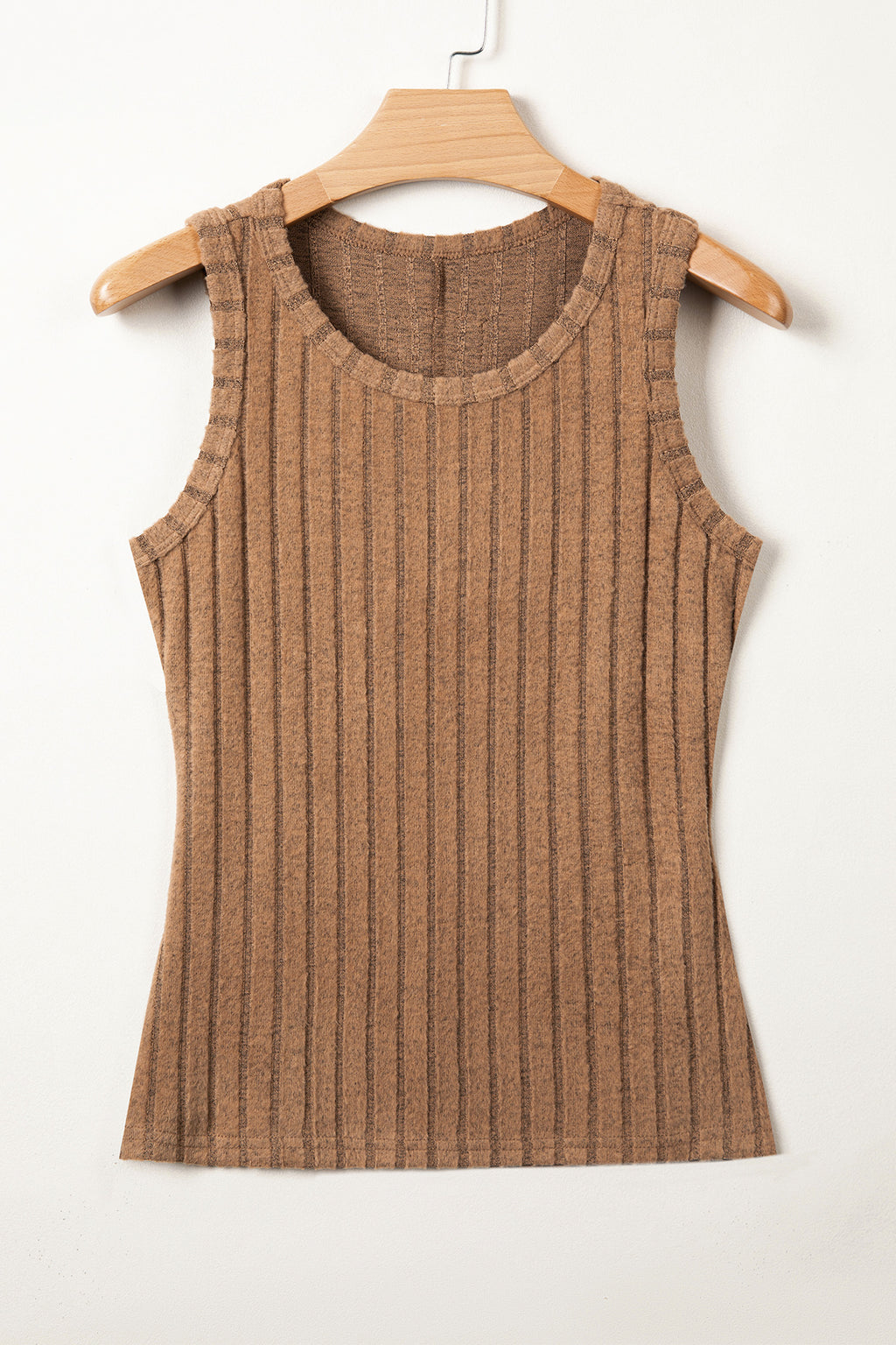 Camel Mineral Wash Ribbed Tank