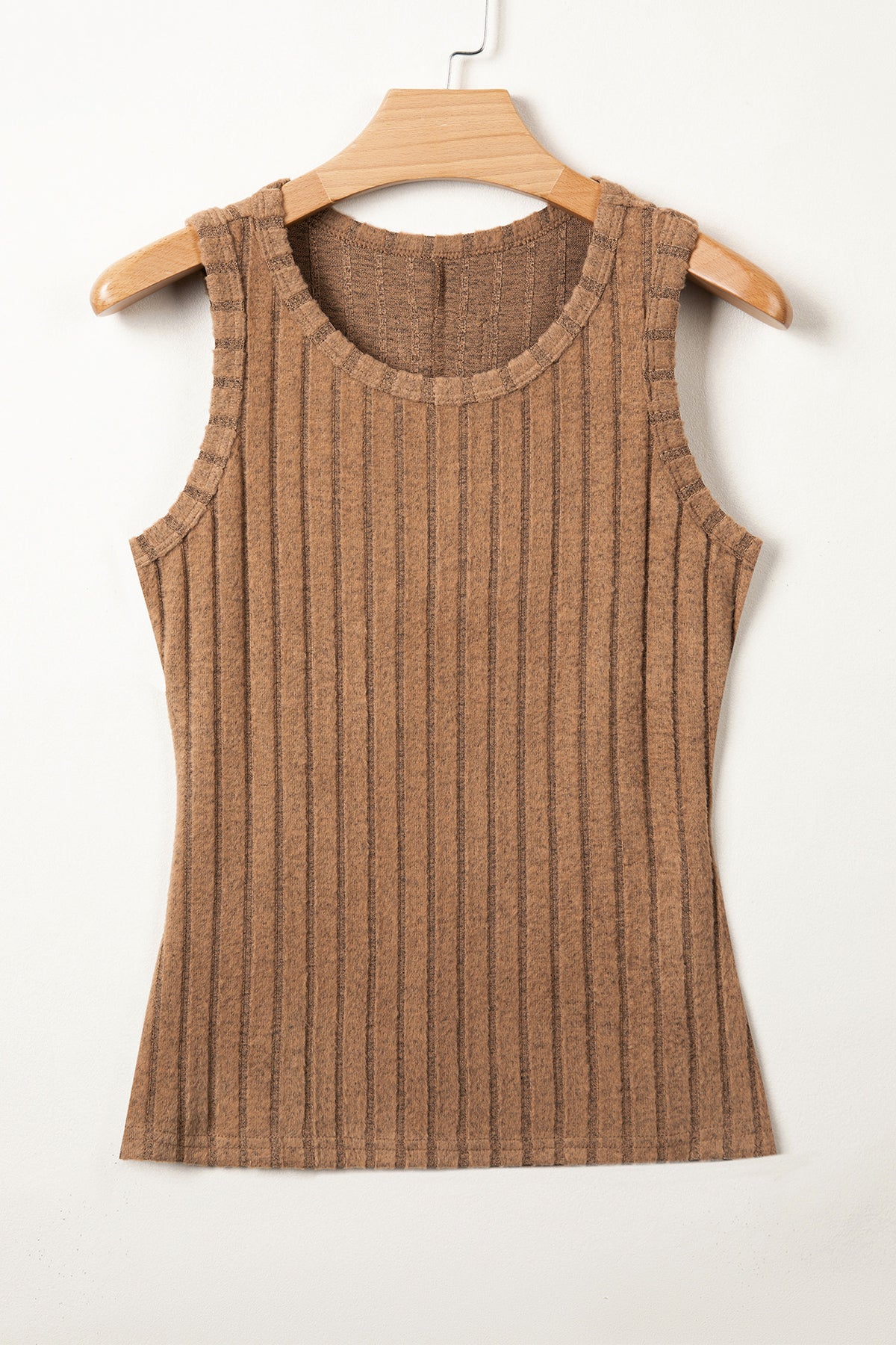 Camel Mineral Wash Ribbed Tank